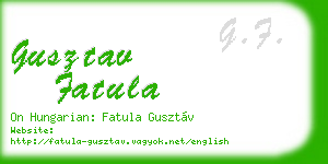 gusztav fatula business card